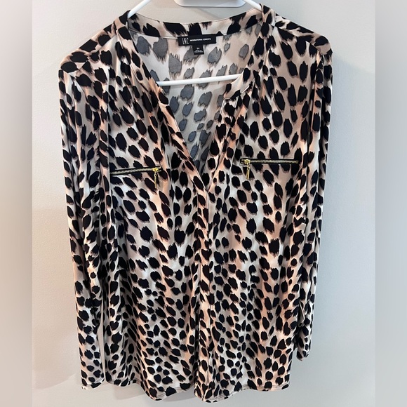 INC Split neck long sleeve tunic blouse sz 2X - Picture 1 of 4